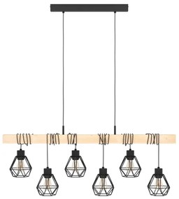 Eglo 44076 - Lampadario a cavo TOWNSHEND 6xE27/60W/230V