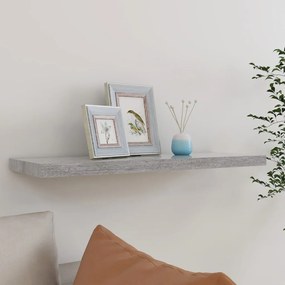 Scaffale A Parete Grigio Cemento 80x23,5x3,8 Cm İn Mdf /