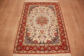 Isfahan Tappeto 160x110 (Iran) Annodato A Mano