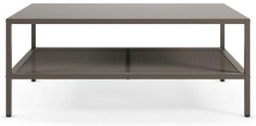 Tavolino da salotto grigio in metallo 60x100 cm Fayna – Marckeric