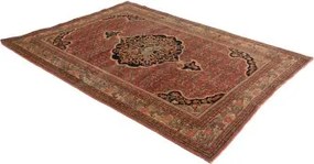 Antik Medaglione Floreale Rosso Blu Scuro 160x220 Cm