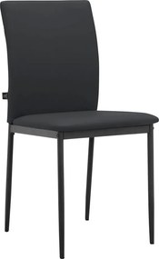 Set di sedie da pranzo in similpelle nere 2 pz Pavia - Støraa