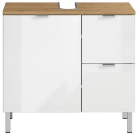 Germania Mobile Sottolavabo GW-Mauresa 60x34x56 cm Bianco e Rovere