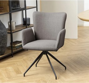 Set di sedie da pranzo grigia in imbottito 2 pz Laura – Actona