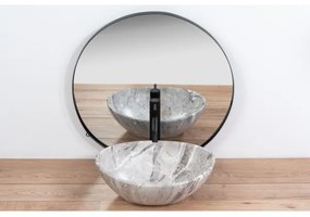 REA-U9908 - Lavabo da appoggio SOFIA 34,5x41 cm ceramica/effetto pietra