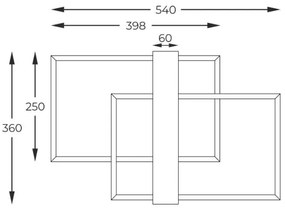 Zuma Line C230624202A - Plafoniera LED MINAR LED/39W/230V nero/pino
