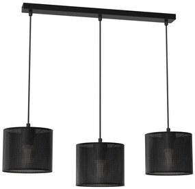 Lampadario a sospensione con filo LOFT SHADE 3xE27/60W/230V nero