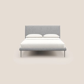 Theo letto imbottito moderno sfoderabile con piedi alti in metallo in tessuto impermeabile T10