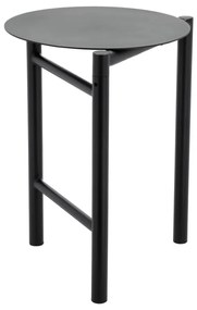 Sgabello in metallo nero Disc - Zone