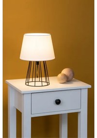 Spot-Light 7662104 - Lampada da tavolo MANGOO 1xE27/40W/230V bianco/nero