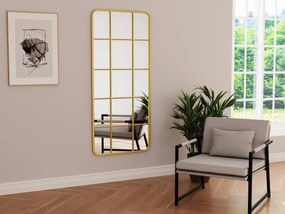 Specchio finestra L. 60 x H. 140 cm in Metallo Dorato  - SCIARA