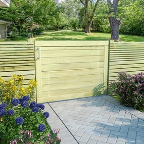 Cancello Da Giardino İn Legno Di Pino Impregnato 75x100 Cm /