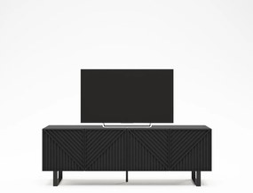 Tavolo TV nero 161x55x35 cm Peta - Marckeric