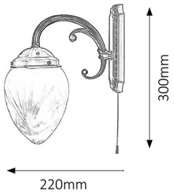 Rabalux 8631 - Applique ANNABELLA 1xE14/40W/230V