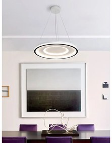 Lampadario LED design Celeste bianco Ø62cm, luce CCT 2179 lumen, NOVECENTO