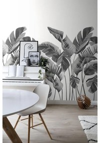 Fotomurale Banano, bianco e nero
