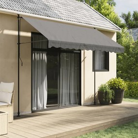 Tenda Da Sole Retrattile Antracite 300x150 Cm Tessuto E Acciaio /