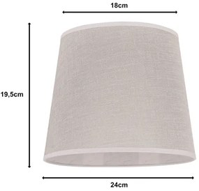 Duolla - Paralume per lampada da tavolo CLASSIC M E27 diametro 24 cm beige
