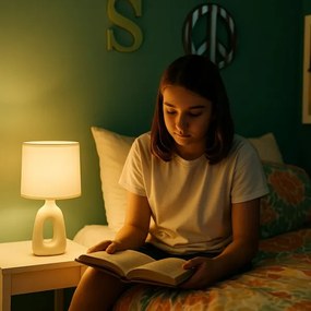 Rabalux 74070 - Lampada da tavolo SYLIRA 1xE14/40W/230V crema