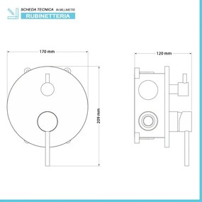 Set rubinetti lavabo bidet e doccia a due vie in acciaio inox Nuego