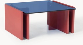 Tavolino da salotto con piano in vetro Elam