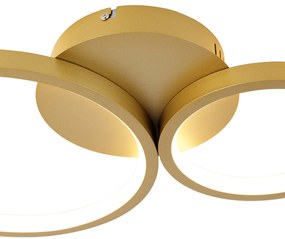Plafoniera oro con LED dimmerabile a 3 livelli 4 luci - Lupolo