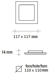 Blair pannello led quadro bianco