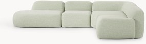 Divano angolare componibile XL in bouclé con chaise longue Wolke