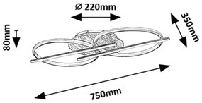 Rabalux 71403 - Plafoniera LED ARASH LED/40W/230V 3000/4000/6500K