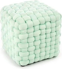 Sgabello imbottito Rubik menta - H35 cm