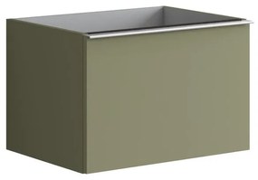 Mobile da bagno sotto lavabo Pixel plain verde salvia laccato L 60 x H 40 x P 45.5 cm 2 cassetti, lavabo non incluso