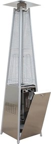 Stufa a Fungo a Gas Max 13kW Fiamma Viva Verticale 52x52x227 cm Pyramid Acciaio...