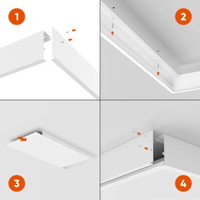 Cornice per pannello LED 120x60 Colore del corpo Bianco