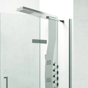 Box doccia angolo 130x70 a due ante battenti vetro anticalcare KT1000 - KAMALU