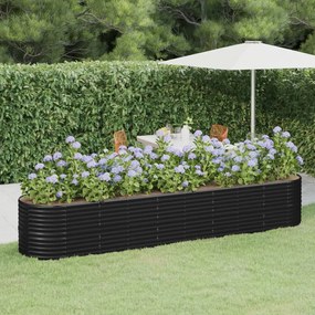Letto Da Giardino İn Acciaio A Polvere 368x80x68 Cm Antracite /