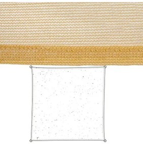 Vele parasole 500 x 500 x 1 cm Beige Polietilene