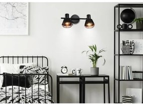 Faretto da parete NERIA 2xE14/40W/230V nero/rame