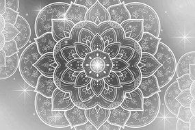 Carta da parati – Mandala orientale in bianco e nero