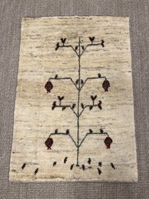 Gabbeh Tappeto 90 x 60 Beige (Iran) Annodato A Mano