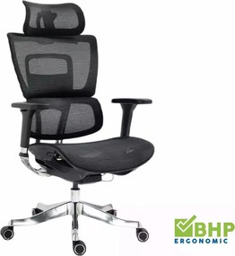 Sedia da ufficio Winner Lux ergonomica nera – 64x51x114 cm