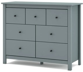 Cassettiera verde polveroso in pino massiccio 110x80x40 cm Misti – Marckeric