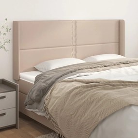 Testiera Ad Orecchio Cappuccino 203x16x118/128 Cm İn Similpelle /