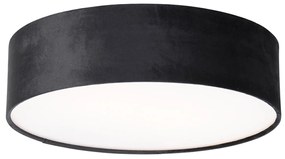 Plafoniera moderna nera 40 cm con interno dorato - Drum