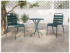 Sedia da giardino impilabile in Metallo Verde abete - Lotto di 2 - MIRMANDE di MYLIA