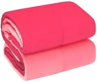 Trapunta Piumone Invernale Double Face 250gr Coperta Calda Letto 1 Pz e Mezza Made In Italy Fuxia