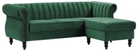 Divano Angolo reversible in Velluto Verde abete - TRUMBO