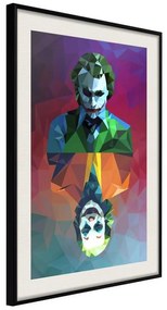 Poster  Two Faces of a Villain  Cornice Quadri Cornice nera con pass-partout, Larghezza x Altezza Home decor 20x30