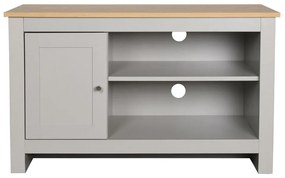 Tavolo TV in rovere decorato in colore grigio-naturale 95x58 cm Emerald - Støraa