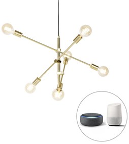 Lampada a sospensione intelligente in ottone a 6 luci con Wifi G95 - Sydney