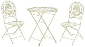 Set da balcone bistro in metallo verde chiaro BIVIO Beliani